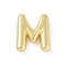 Rack Plating Brass Pendants, Long-Lasting Plated, Lead Free & Cadmium Free,  Real 18K Gold Plated, Letter M, 17.5x15x4mm, Hole: 1.8mm