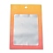 Plastic Zip Lock Bag, Gradient Color Storage Bags, Self Seal Bag, Top Seal, with Window and Hang Hole, Rectangle, Orange, 15x10x0.25cm, Unilateral Thickness: 3.9 Mil(0.1mm), 95~100pcs/bag