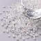 Round Glass Seed Beads, Transparent Colours Rainbow, Round, Clear, 4mm