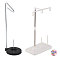 2 Sets Plastic & Stainless Steel & Iron Adjustable Embroidery Floss Bobbin Rack, with 1 Set Plastic Sewing Thread Bobbin Holder Clips, Mixed Color, Finished Product: 112~117.5x129~200x340~375mm