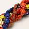 Synthetic Howlite Beads, Dyed, Turtle, Mixed Color, 17~18x13~14x6.5~7.5mm, Hole: 1mm, about 23pcs/strand, 15.04 inch(38.2cm)