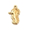 304 Stainless Steel Pendants, Real 18K Gold Plated, Sea Horse, 25.5x14.5x3.5mm, Hole: 2mm