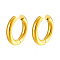 Elegant Stainless Steel Hoop Earrings, Golden
