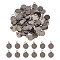 SUPERFINDINGS 100Pcs Brass Stamping Blank Tag Charms 12mm Flat Round Metal Stamps Tags Gunmetal Blanks Pendants for Jewelry Necklace DIY Craft Making,Hole:4mm
