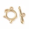Eco-friendly Brass Toggle Clasps, Cadmium Free & Lead Free, Long-Lasting Plated, Teapot-shaped, Real 18K Gold Plated, Teapot: 13.5x10x1mm, Bar: 4x14x1.5mm, Hole: 1.2mm