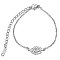 Tarnish Resistant 201 Stainless Steel Link Bracelets, with Cable Chains and Lobster Claw Clasps, Feather, Stainless Steel Color, 6-1/8 inch~6-7/8 inch(15.6~17.6cm), 1.5mm