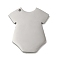 304 Stainless Steel Pendants, Stamping Blank Tag, Clothes Charm, Stainless Steel Color, 29.5x26x1.5mm, Hole: 1.5mm