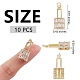 5 шт. Латунные подвески с микропаве ZIRC-SZ0003-24-7