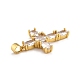 Латунные микропаве прозрачные подвески с фианитом ZIRC-J025-41G-3