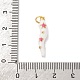 Латунные подвески с микропаве из кубического циркония и эмали KK-Q098-35G-B-3