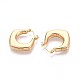 Серьги-кольца из латуни в форме ромба EJEW-T047-109G-2