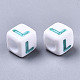 Непрозрачные белые акриловые бусины SACR-R252-02L-2