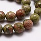 Природные Unakite бисер нитей G-G736-26-6mm-3