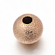 Латунные круглые бусины с текстурой KK-L051-04-4mm-2