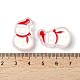 Рождественские украшения тематические непрозрачные акриловые бусины с эмалью OACR-Z021-01J-3