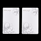 Открытки с прямоугольными цветочными серьгами CDIS-P007-B03-3