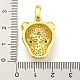 Латунные микро проложить кубического циркония подвески KK-K354-13D-G-3