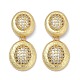 Серьги-гвоздики из циркония EJEW-H154-10B-G-4