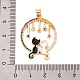 Латунные микро проложить кубического циркония подвески KK-E108-23G-02-3