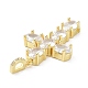 Латунь кубический цирконий кулон ZIRC-C021-24G-3