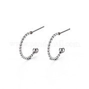 Серьги-гвоздики из нержавеющей стали 304 EJEW-N016-013-NR