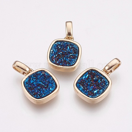 Естественно druzy агат подвески KK-G343-12C-G-1