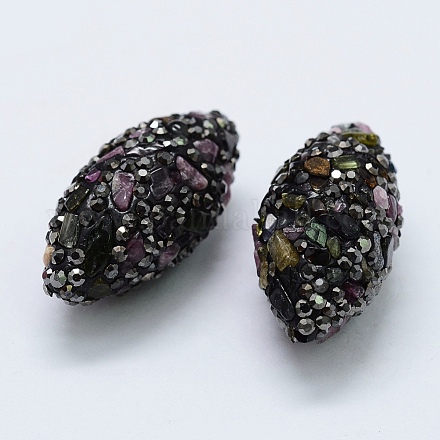 Бусины со стразами PEAR-F006-36D-1
