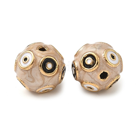 Эмалированные бусины из нержавеющей стали 304 STAS-L026-03G-03-1