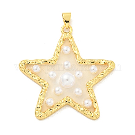 Подвески из латуни и эпоксидной смолы с покрытием стойки KK-C059-08B-G-1