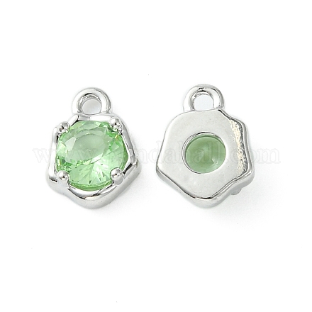 Латунные микро проложить кубического циркония подвески KK-L208-10P-05-1