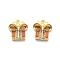 Brass Micro Pave Cubic Zirconia Pendants, Gift Charms, Real 18K Gold Plated, 11x10x4mm, Hole: 1.2mm