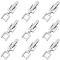 SUNNYCLUE 1 BOX 9PCS Alloy Fold Over Clasps Silver Bracelet Extenders And Clasps Metal Necklace Extension Clasps Fastener Foldover Clasps for Jewelry Making Bracelets Necklaces Women Adults Diy Crafts