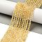 Natural Citrine Beads Strands, Faceted, Round, 3.5x3~3.2mm, Hole: 0.7mm, about 128pcs/strand, 14.96