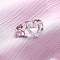 304 Stainless Steel with Rhinestone Adjustable Cuff Rings, Heart, Stainless Steel Color, 9.5mm, Adjustable