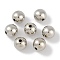 CCB Plastic Round Beads, Platinum, 7.5x7mm, Hole: 1.8mm, about 80pcs/20g