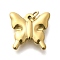 Ion Plating(IP) 304 Stainless Steel Pendants, with Jump Ring, Butterfly Charm, Real 14K Gold Plated, 15x16x4.5mm, Hole: 3.5mm