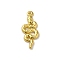 304 Stainless Steel Pendants, Snake Charm, Real 18K Gold Plated, 20.5x8x1.6mm, Hole: 0.8mm