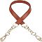 Imitation Leather Bag Handles, with Alloy Swivel Clasps, for Bag Straps Replacement Accessories, Chocolate, 62.5x1.9x0.45cm