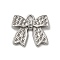 Non-Tarnish 304 Stainless Steel Pendant Rinestone Settings, Bowknot, Stainless Steel Color, Fit for 1.2mm Rhinestone, 17x19x3.5mm, Hole: 1.8mm