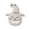 Non-Tarnish 201 Stainless Steel Pendants, Pumpkin with Hat, Stainless Steel Color, 18x15x1mm, Hole: 1.4mm