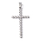 Non-Tarnish 304 Stainless Steel Pendants, Cross Charms, Stainless Steel Color, 48x25x3mm, Hole: 4.5x6.5mm