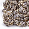 Electroplate Spiral Shell Pendants, with Iron Findings, Golden, Light Steel Blue, Golden, 17~28x9~15x8~14mm, Hole: 1.8mm