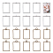 OLYCRAFT 20pcs Open Bezel Pendant Alloy Photo Locket Pendant Rectangle Frame Pendant Hollow Charm for Display Picture, Resin Crafts Jewelry Making - Antique Bronze & Silver