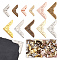 154Pcs 11 Style Alloy & Iron Corner Guards for Notebook, Photo Frame, Album, Mixed Color, 14~25.5x14~25x3~5mm, 14pcs/style