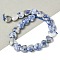 Natural Blue Spot Jasper Beads Strands, Heart, Faceted, 8x8x3.5~4mm, Hole: 0.7mm, about 25pcs/strand, 7.09''(18cm)