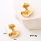 Stainless Steel Twist Stud Earrings, Golden, 2.5x2mm