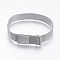 Tarnish Resistant 430 Stainless Steel Mesh Bracelet Making, with Magnetic Clasps, Fit Slide Charms, Stainless Steel Color, 9 inch(23cm), 10mm
