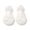 Acrylic Pendant, Imitation Shell, Musical Instruments, White, 28x15x4mm, Hole: 1.5mm