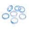 Dyed & Heated Natural Agate Finger Rings for Women, Light Sky Blue, 5.5mm, Inner Diameter: 17~17.5mm