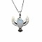 Peace Dove Water Droplet Crystal Necklace Pendant Fashion Ornament Simple Pendant